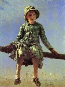 Ilya Repin Painter daughter France oil painting reproduction